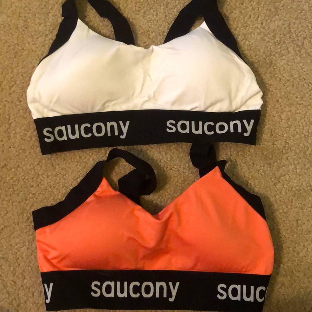 Two saucony sports bras